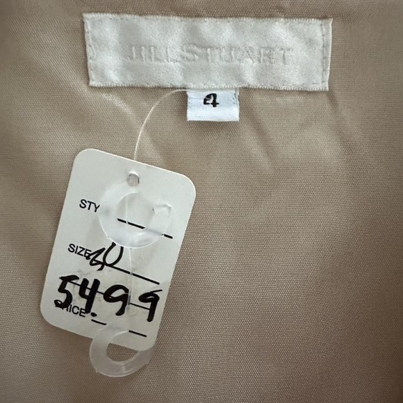 Jill Stuart Skirt Womens 4 Tan Wool Blend Mohair Mini Star Embroidery Winter - Picture 4 of 5